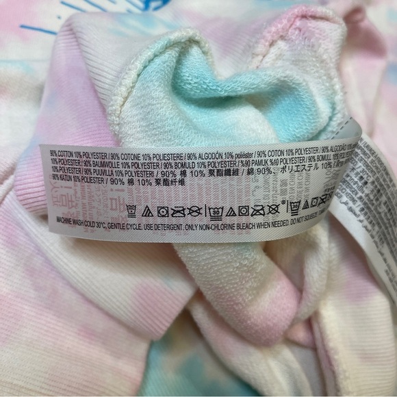 Disney Disneyland Tie Dye Pastel Long Sleeve Pull Over Sweater Women’s size XL - Picture 4 of 12